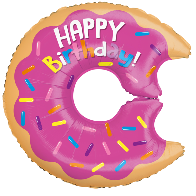 Ballon happy birthday donut